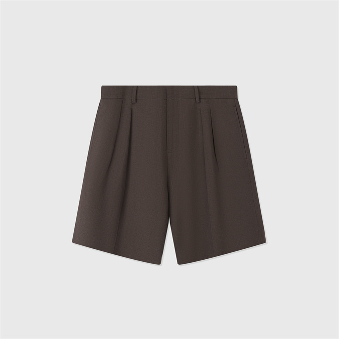 loro piana buxton high waisted tailored pleated bermuda casual shorts
